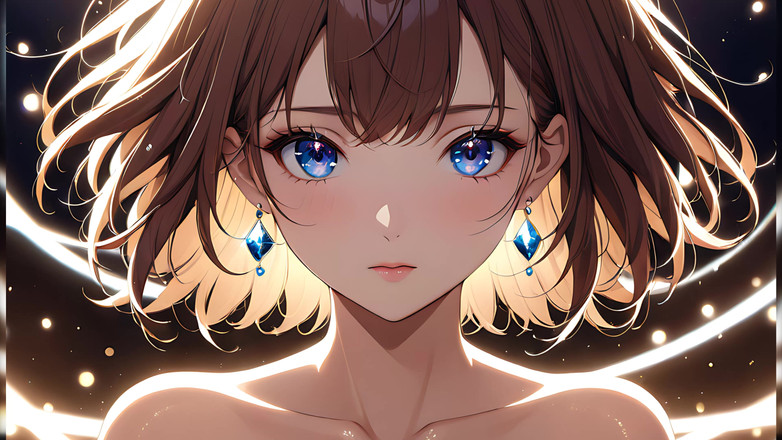 LustRender: Bokeh Dreams: uma jovem bonita em luzes flutuantes