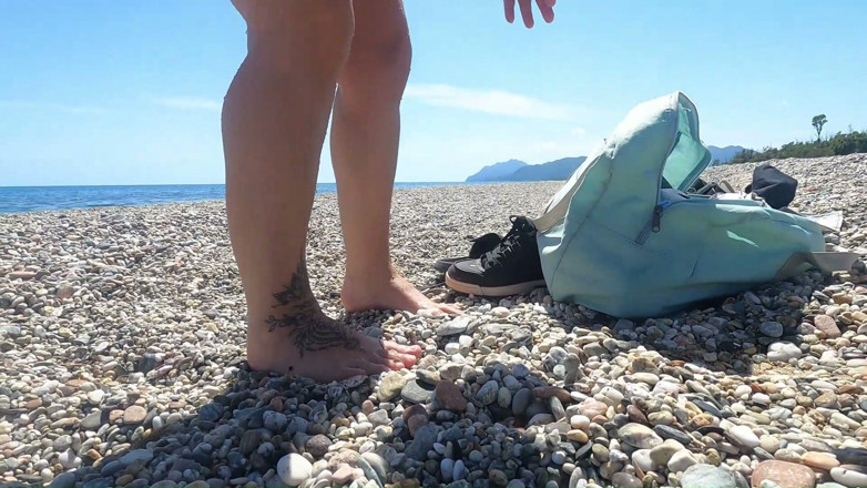 69KnkyKouple69: Versautes paar - kurviger dicker arsch, geile strand