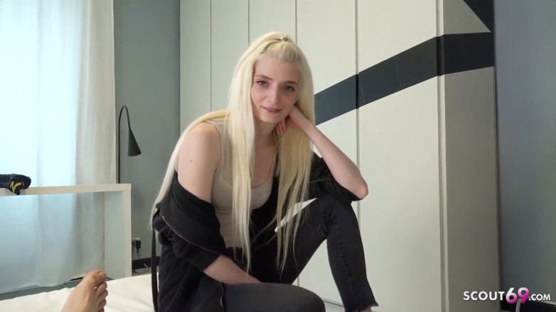 Scout69: Skinny stepsister caught stepbrother watching porn and help with handjob