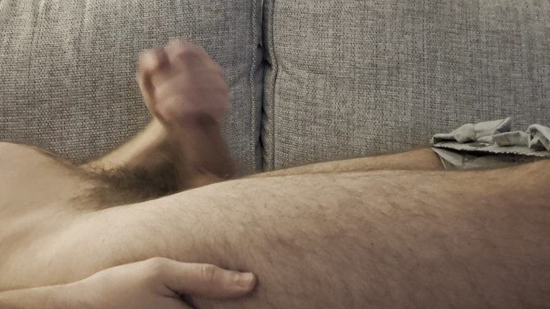 Rookie Numbers: Come Wank with Me!! Solo Sofa Wank with Cumshot.