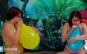 Ziva Fey: Ziva Fey - Ziva and Jurnee blow to pop balloon challenge