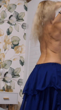 Beautiful blonde mature posing and sex games