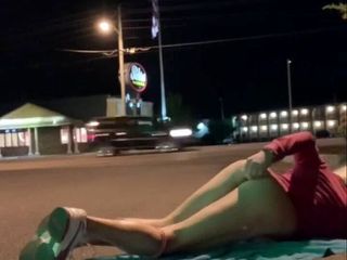 Cindie Love: Wild risky outdoor anal dildo sexy sissy exhibitionist
