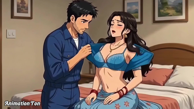 AnimationTon: Unexpected Entry of Mechanic in Bedroom. Hindi 2D Animation