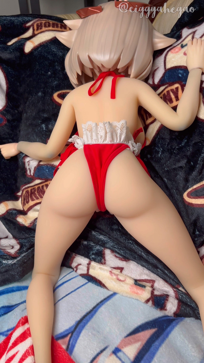 CiggyAhegao: Oppaimon의 비상 사태 오후 섹스 및 질싸 75cm 미니 섹스 인형 Kemelias