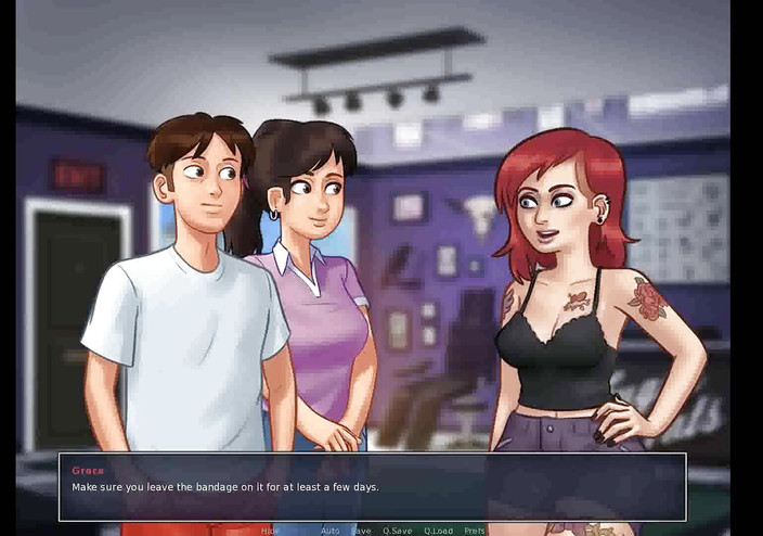 Dirty GamesXxX: Letní sága: dívka si dělá tetování na zadku ep 128