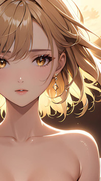 Golden Breeze: a Beautiful Young Woman in a Dreamy Glow