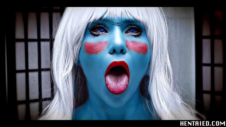 Hentaied: Echte hentai - Joi - hete blauwe alien spuit en masturberen