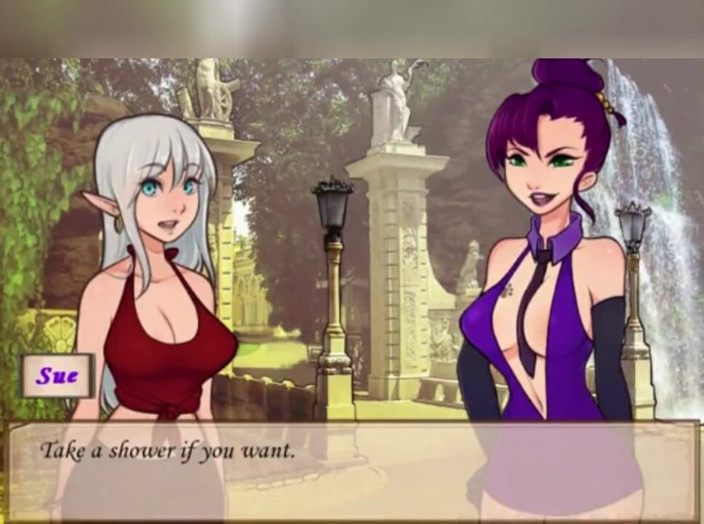 3DXXXTEEN2 Cartoon: Janna blows her first friend. 3D porn cartoon sex