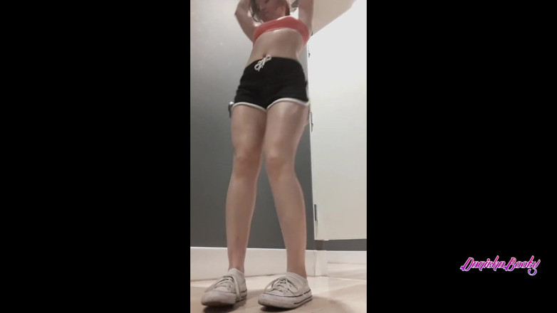 Candy Camille: Cute College Girl Has Fun Masturbating in the Public Dressing...