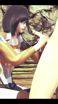 On Titans Hentai - Mikasa Do a Handjob with Cum in Her Face and Uses a Dildo - Manga Anime Japanese Asian Game Porn