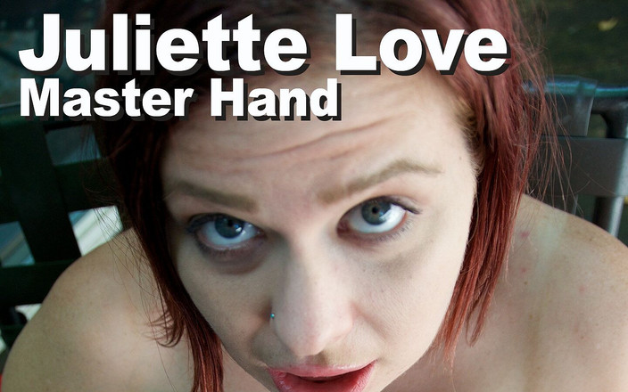 Picticon bondage and fetish: Juliette Love &amp; Master Hand strip pieścił ręczną robotę