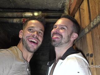 Only bareback sex party with friends: KEVIN DAVID fucked raw by REX in basement