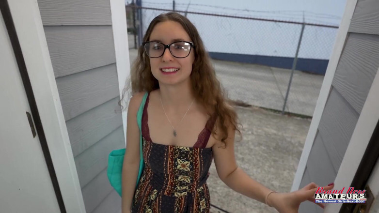 Brand New Amateurs: Teen nerd comes in for audition sucks cock and fucks...