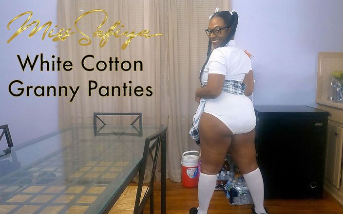 Miss Safiya: White cotton granny panties