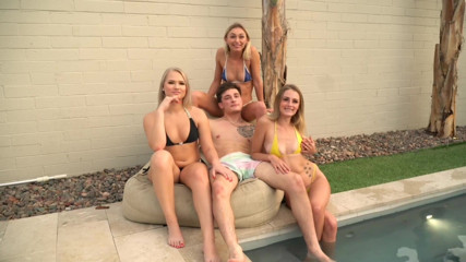 Jerkmate: Sexy pool party with Kyler Quinn, Chloe Temple, Harley King...