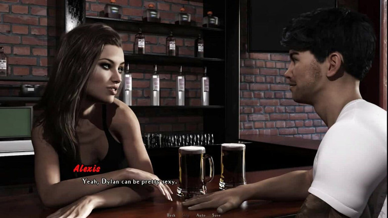 Dirty GamesXxX: Interwined: guy his friend and a sexy female bartender-Ep7