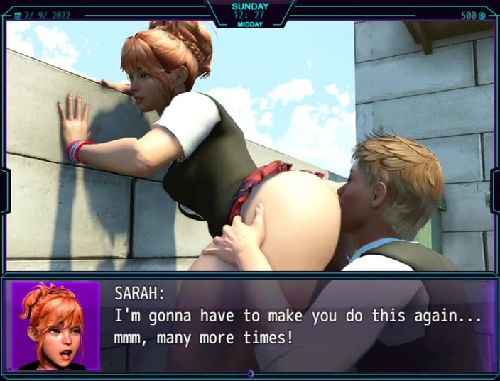 XXX Games Bunk: My New Life Revamp - Gameplay - Roleplay - Sarah - Rooftop Ass Eating -...