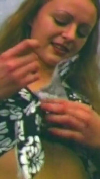 Blonde Slut Stretches Pussy Wide with Huge Bottle Insertion