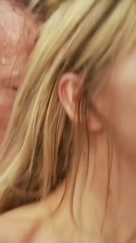 Blonde babe with big tits fucked from her personal trainer