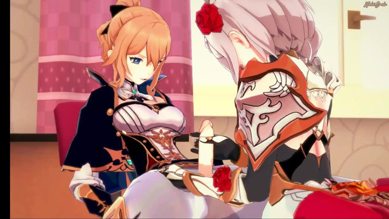 Hentai Smash: Noelle getting fucked by futa Jean - Genshin impact Hentai.