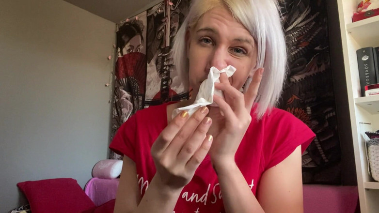 Cuteblonde666: Nose blowing compilation