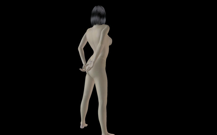 RenderLust: Porno animat 3D - fată foarte frumoasă care oferă diferite ipostaze sexy