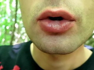 Idmir Sugary: Close up Playing with Cum on Lips - Blowing Cum Bubbles...