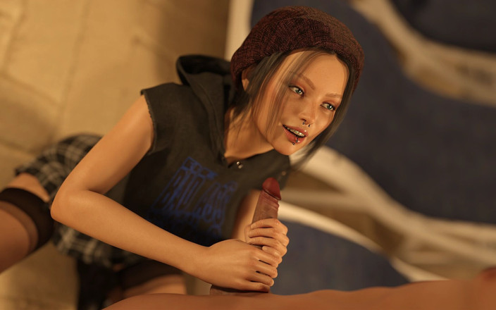 AVN Teller: Taboo University - Hot Grunge Girl with Piercings and Braces Deepthroats...