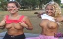 Dream Girls: Park Flashing with Two Cute College Girls