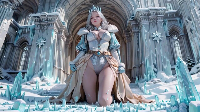 Seraphina Vale: A Contrast of Kneeling Poses, Lip-licking Glances, and a Body...