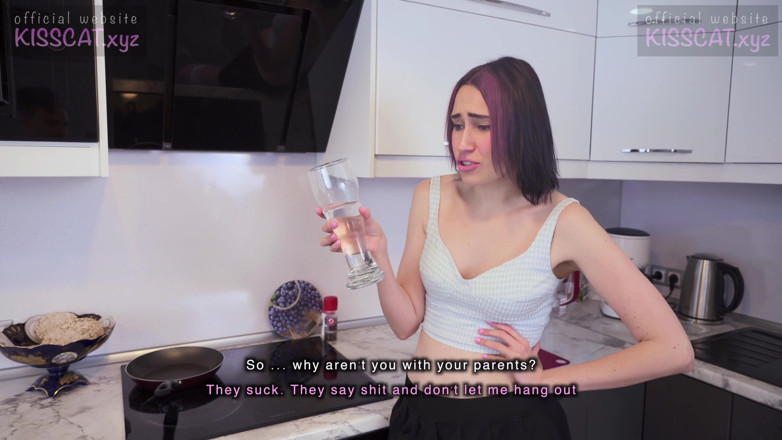 KissCat: stepsister be best sluts for live with stepbrother's big dick /...