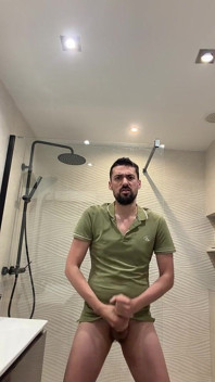 Hot Stepdaddy Jerking off in Bathroom