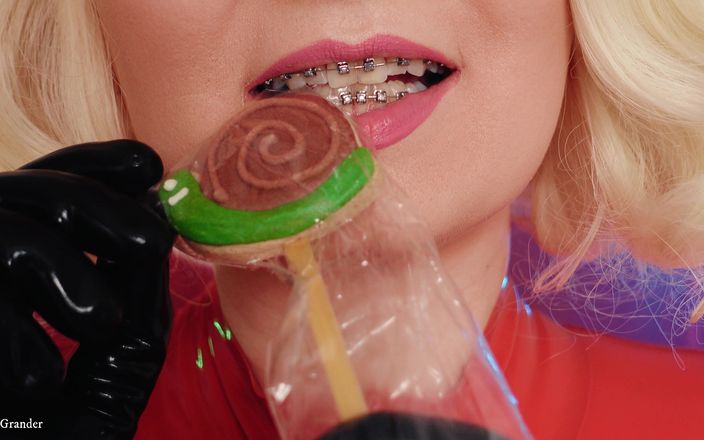 Arya Grander: Essen fetisch: video-latex-blondes mädchen essen