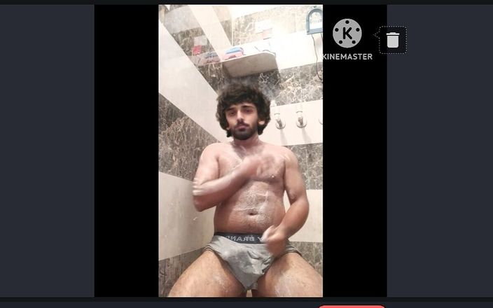 Desi Panda: Cute Boy Taking Shower and Masturbating Cumshot in Toilet