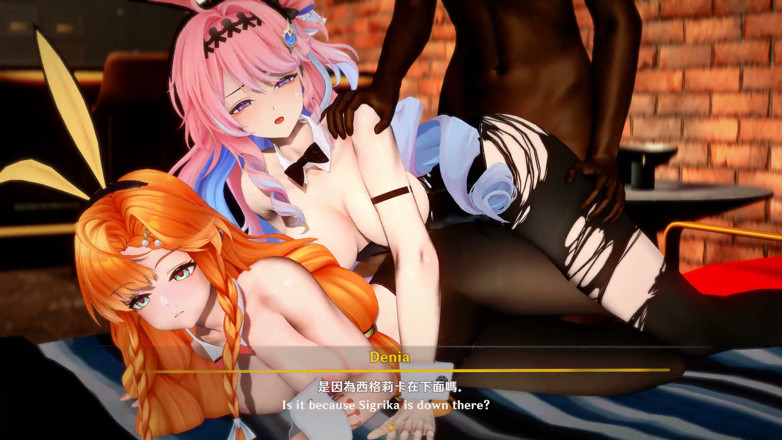 NSFWOtaku: Wuthering waves - pesta seks bareng sigrika dan denia nakal - animasi...