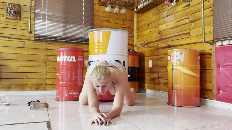 Blondelatinmom: Diepe bwc dildo poesje neuken en enorme creampies