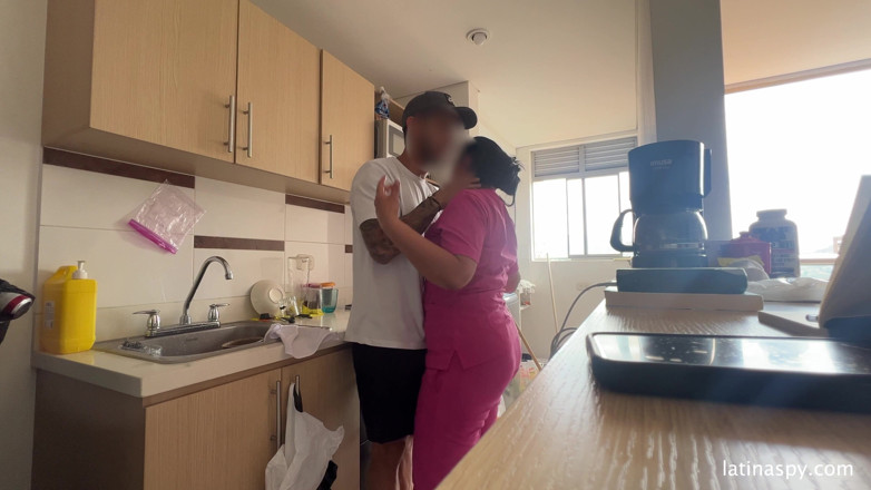 Latinaspy: Maid with Huge Ass Cleans Apt Then Jerks Her Boss...