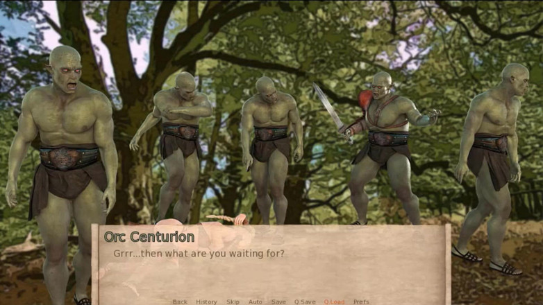Visual Novels: Pengembaraan Alenjas bahagian 7 - orcs kongkek remaja elf hutan