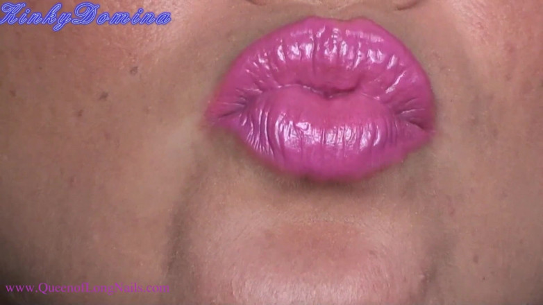 KinkyDomina: Hot pink lips JOI