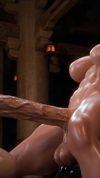Rigid3d D3d Pixel3d Intense Hardcore Sex: Slave Sucks Massive Monster Cock, Doggy Style Pounding