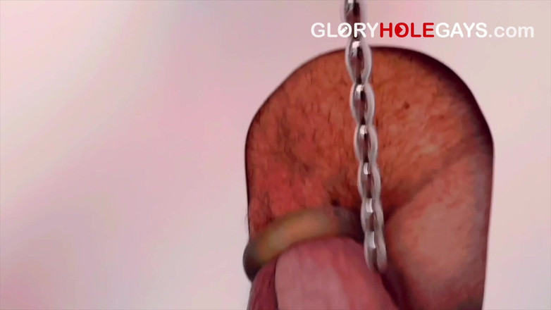 GLORYHOLEGAYS: 19歳の学生がグローリーホールでビーズの音のロッドを試み-複数回絶頂