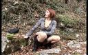 My Dirty Family: Bad Watcher Caught a Redhead MILF Pissing in the Woods...