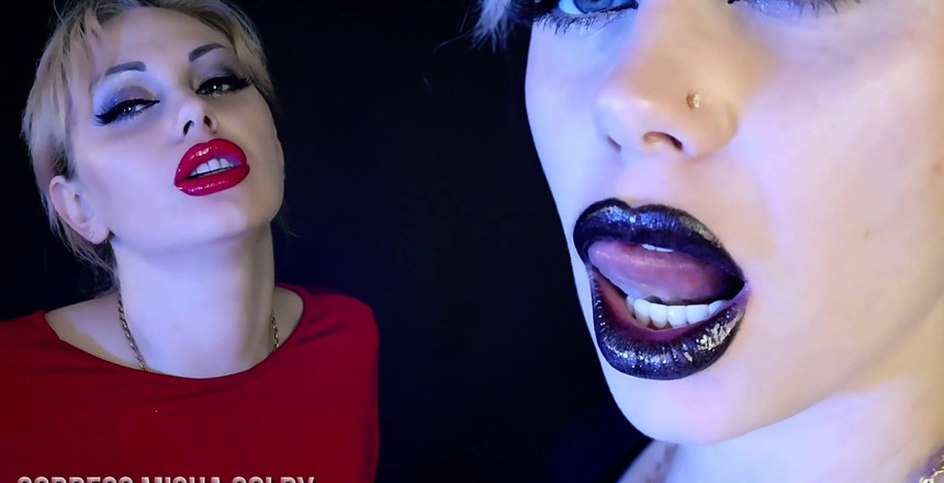 Goddess Misha Goldy: Pelatihan kecanduan bibir! Jadilah benar-benar dicuci otak! Goon &amp; Jerk 7