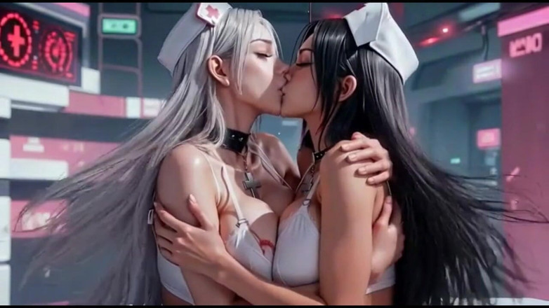 Hot girl dancing: Video de besos, lindas enfermeras besándose juntas