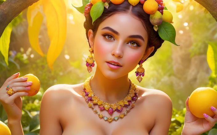 AI Girls: Hermosa chica elfo desnuda de grandes pechos con Abiu