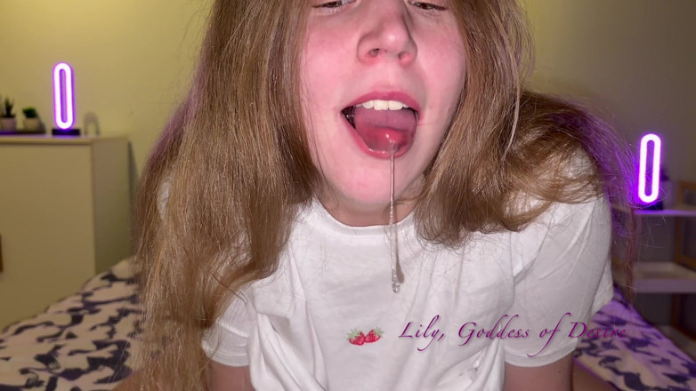 Lily, Goddess of Desire: Blonde Slut Gives a Blowjob Looking Into Your Eyes and...