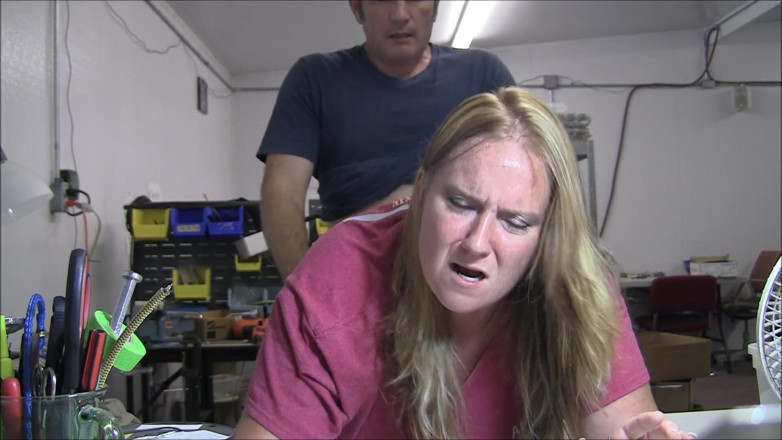 Vibra King Video: Jennifer gets pounded over a table at work