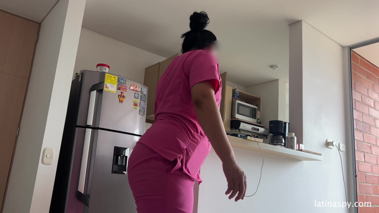 Latinaspy: Maid with Huge Ass Cleans Apt Then Jerks Her Boss...