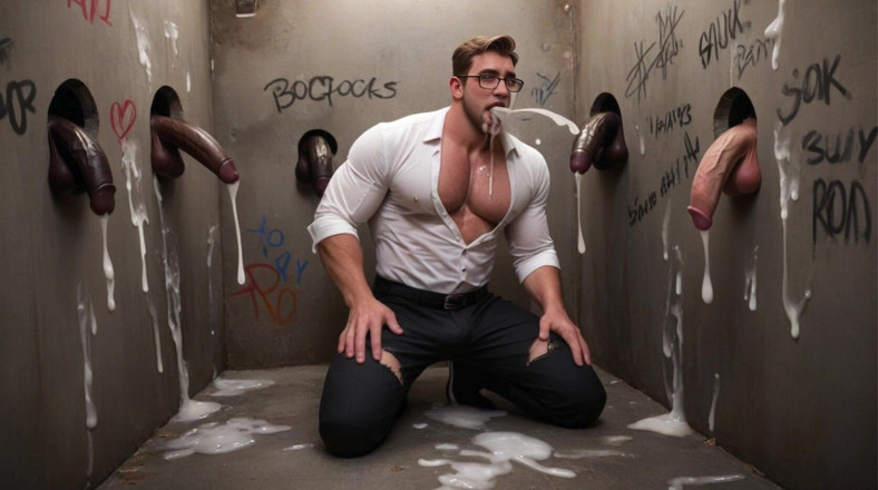 Twin007: Ai generato una gang bang gay effeminato pompino